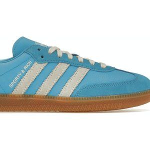 adidas x Sporty & Rich Samba "Blue/Grey" sneakers